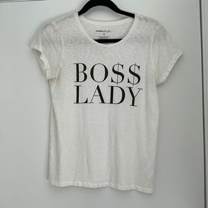 BO$$ LADY white tee